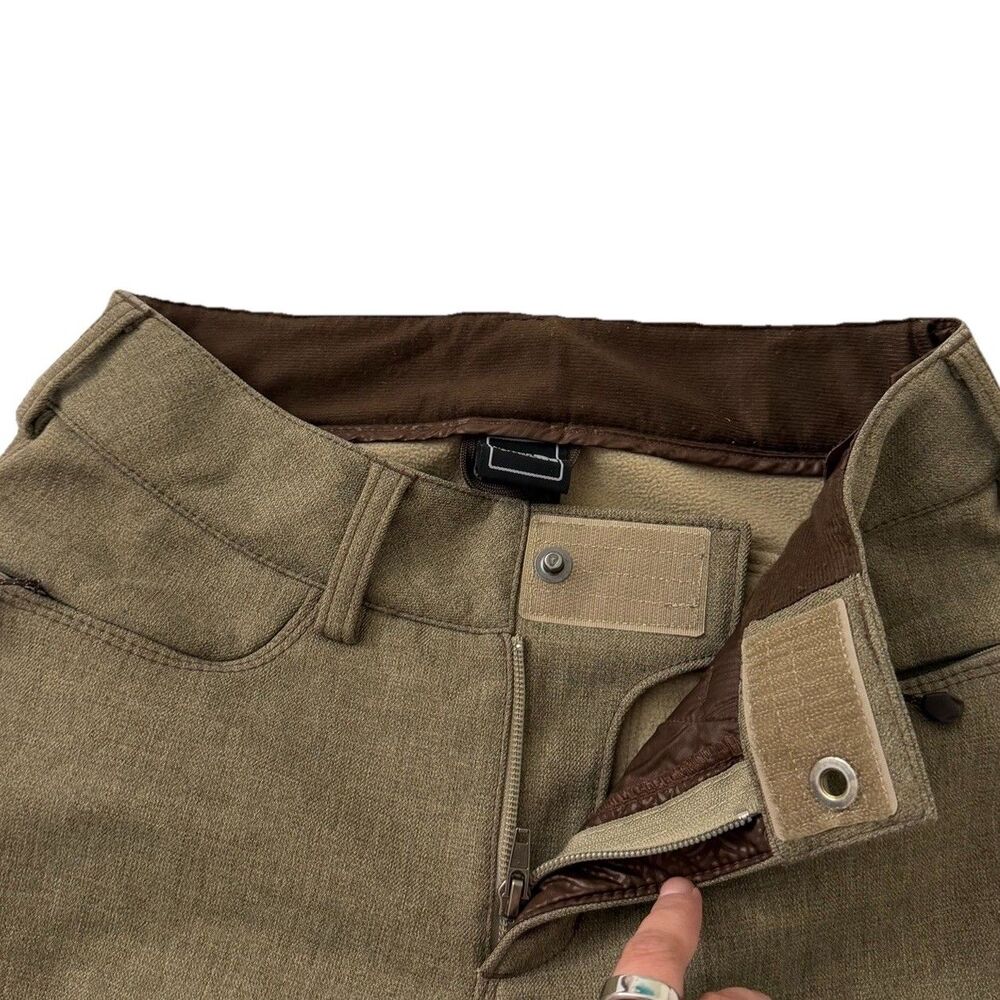 The North Face Snowboard Pants Women Brown XS Soft Shell Fleece Lined Flare Ski - Picture 4 of 10